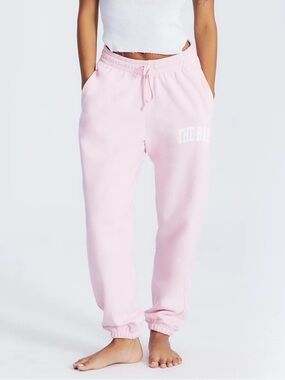 The Bar VARSITY SWEATPANTS BLUSH/WHITE size M